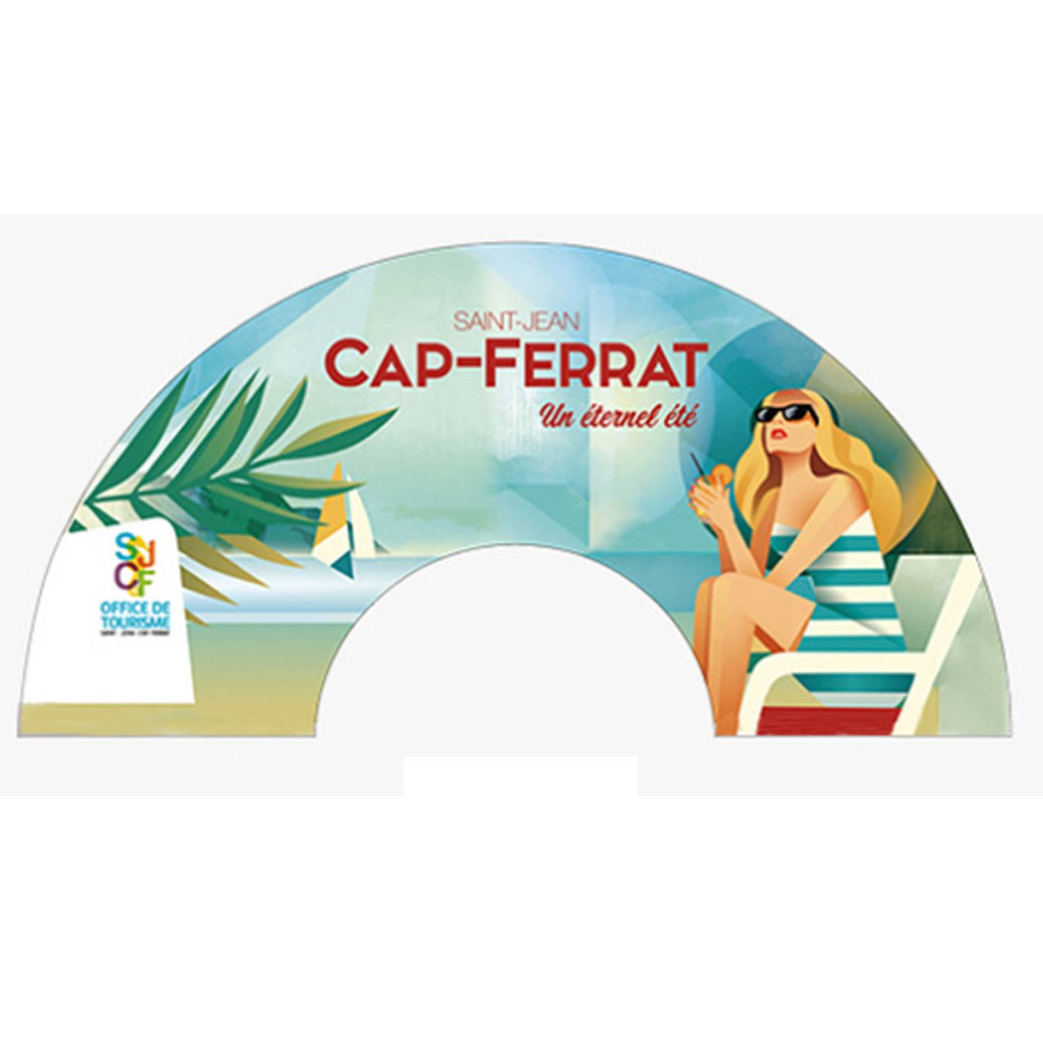 Bamboo Polyester Double-Sided Fabric Foldable Handheld Fan 3