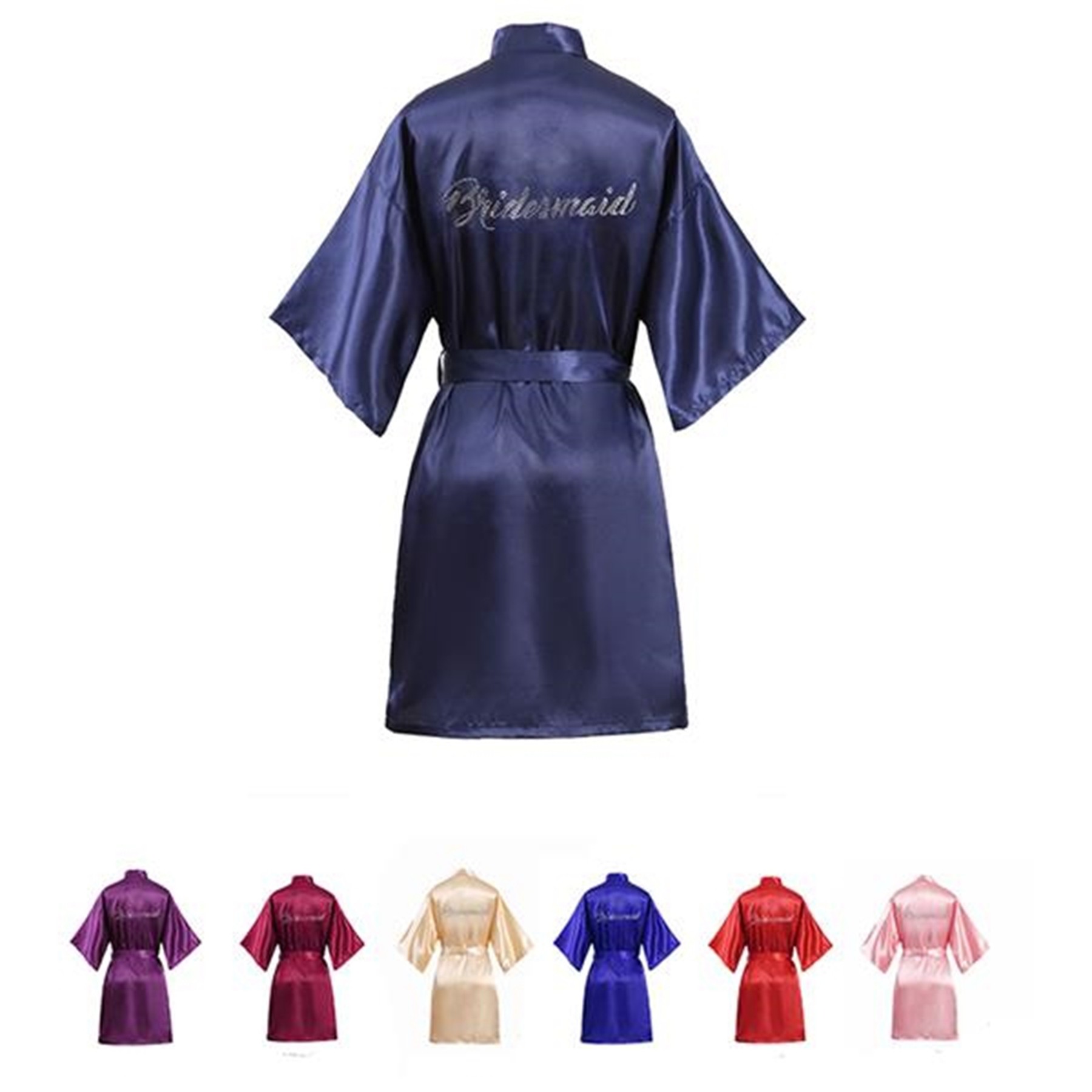 Women's Silk Satin Sleepwear Wedding Party Bride 1