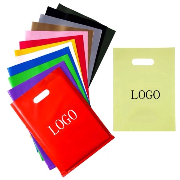 Small Plastic Die-cut Handle Gift Bag - 7" x 10.5" 3
