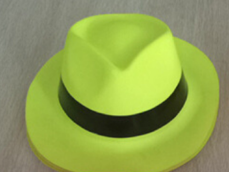 Neon Plastic Fedora Hat 4