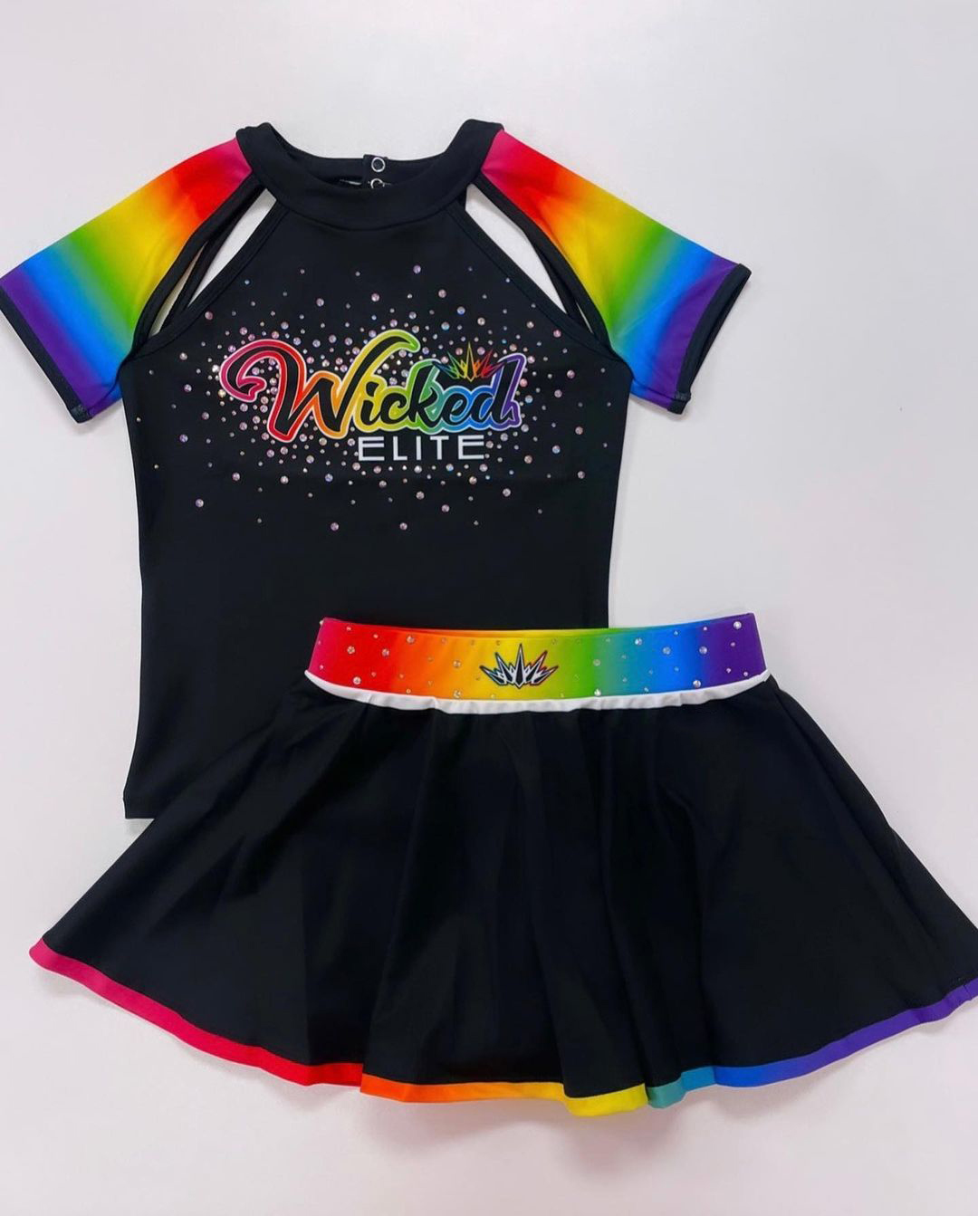 Dye-Sublimation Cheerleader Uniform Top and Skirt 2
