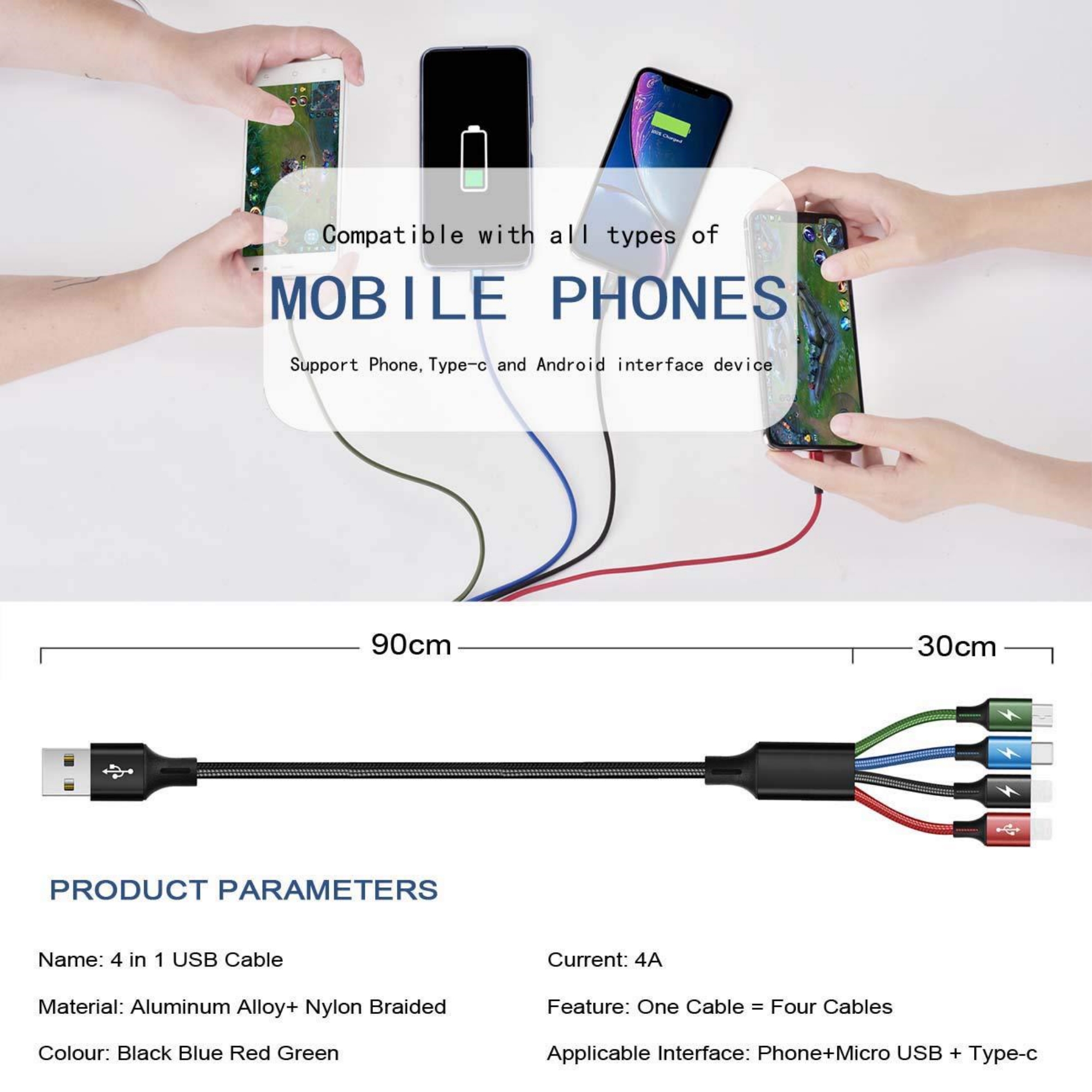 4-in-1 Multi Charging Cable 5