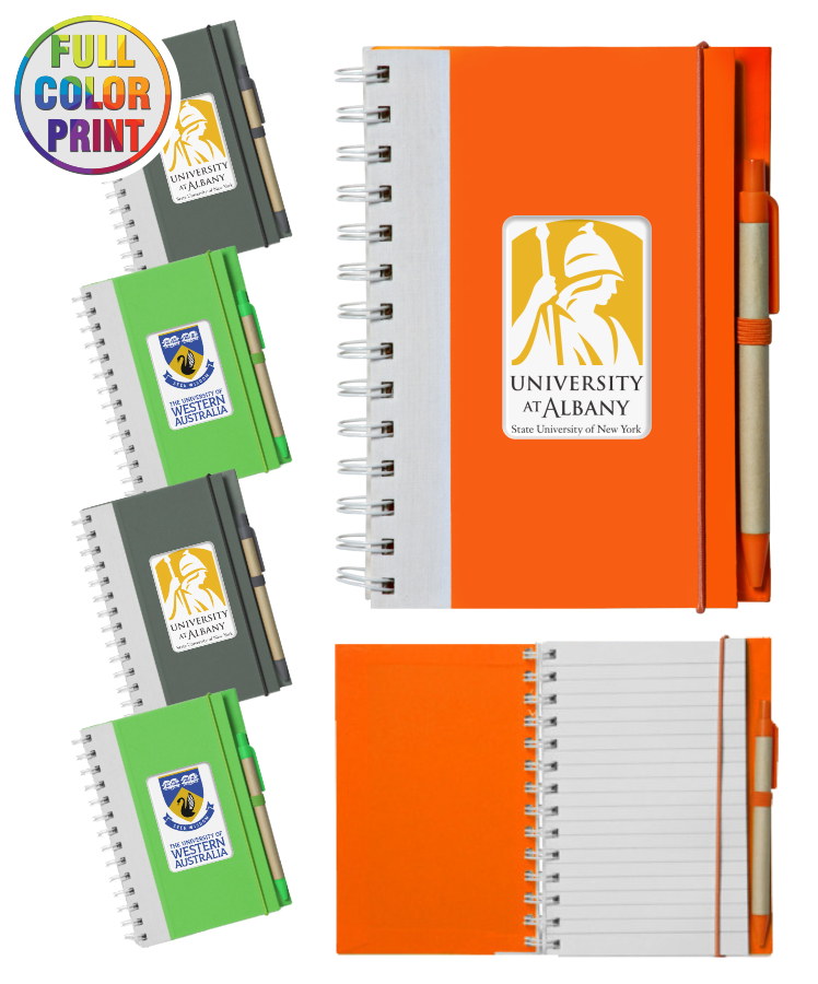Eco Spiral Notebook w/Pen- Full Color 1