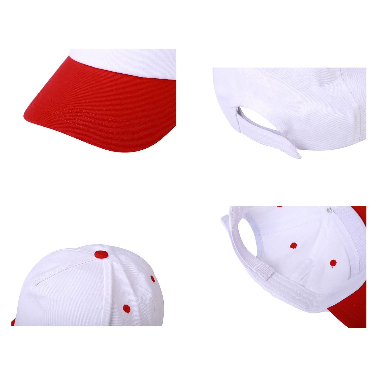 Stock 2-Tone Cotton Twill 5 Panel Cap w/Velcro Back Fastener 3