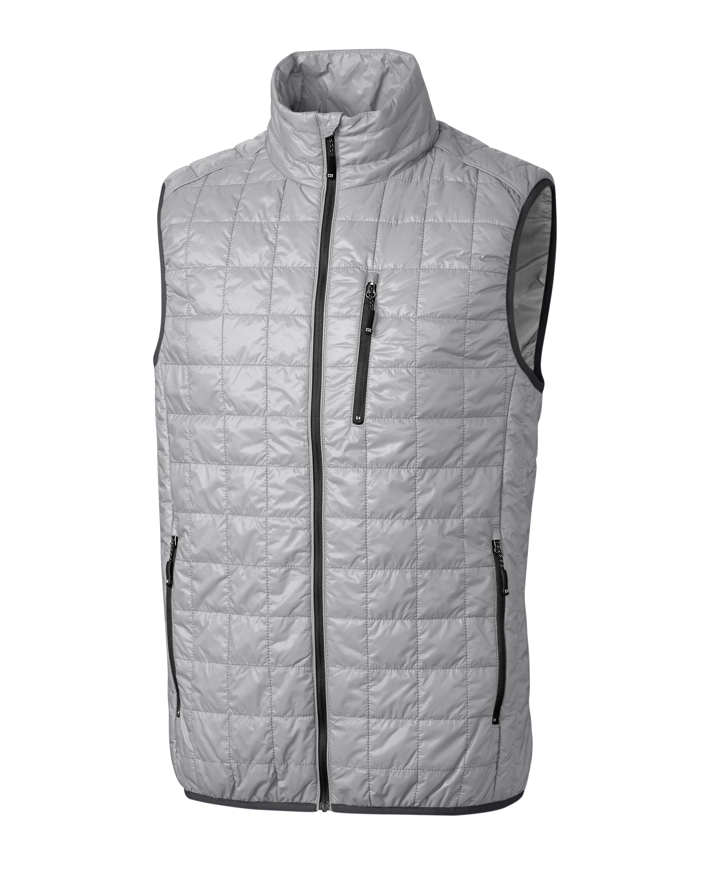 Cutter & Buck Rainier Recycled Insulated Puffer Mens Big & Tall Full Zip Vest Big & Tall 77