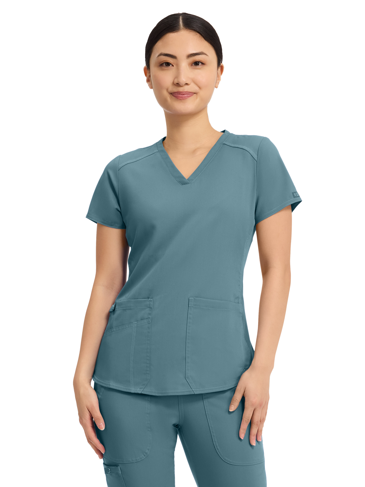 Med Couture - MC Touch - Women's 4-Pocket V-Neck Shirttail Top 8