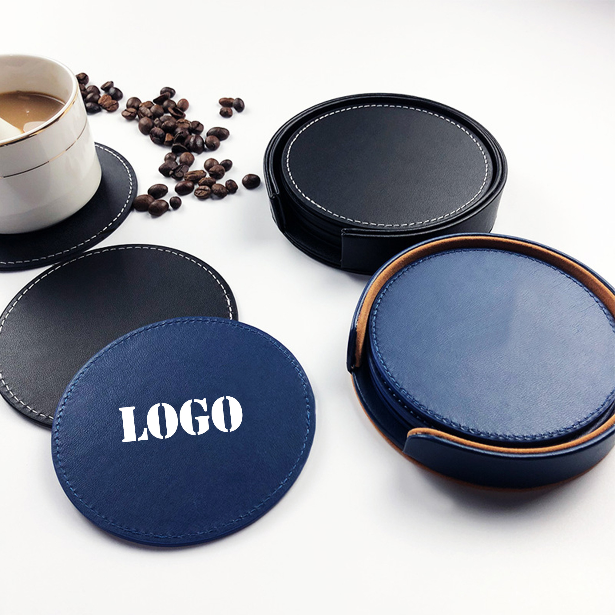 PU Leather Drink Coasters 3