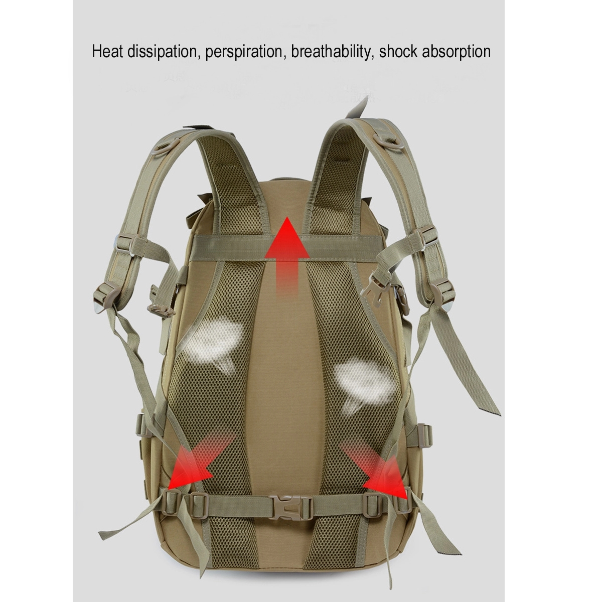 Military Tactical Backpack With Reflector 25L Army Pack Bag 5