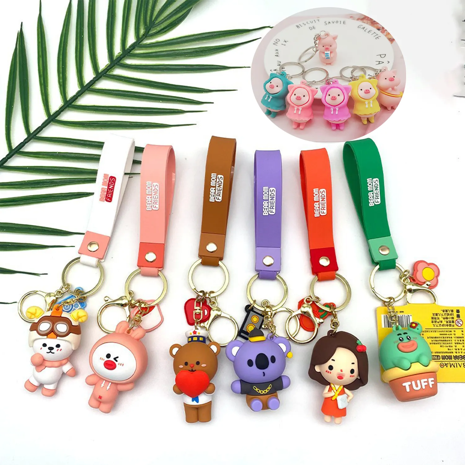 PVC Soft Plastic Cartoon Key Chain 1