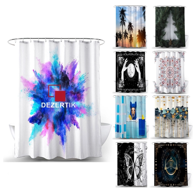 Digital Print Polyester Shower Curtain 3