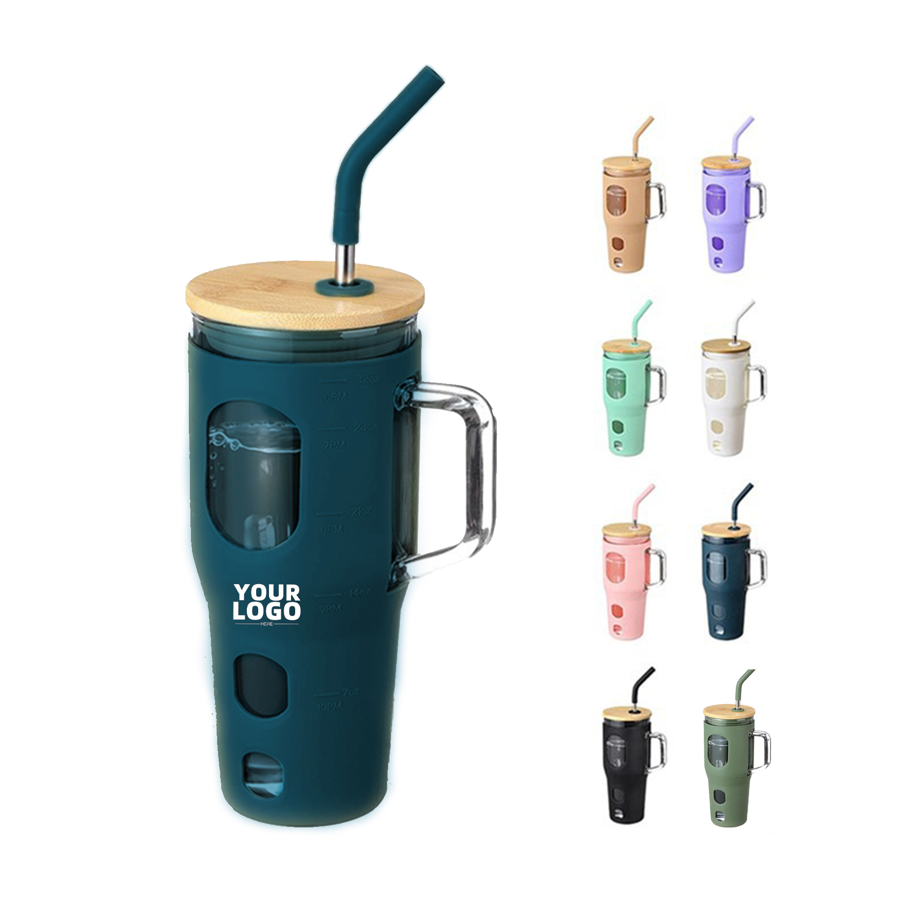 32 OZ Glass Tumbler With Protective Sleeve 2