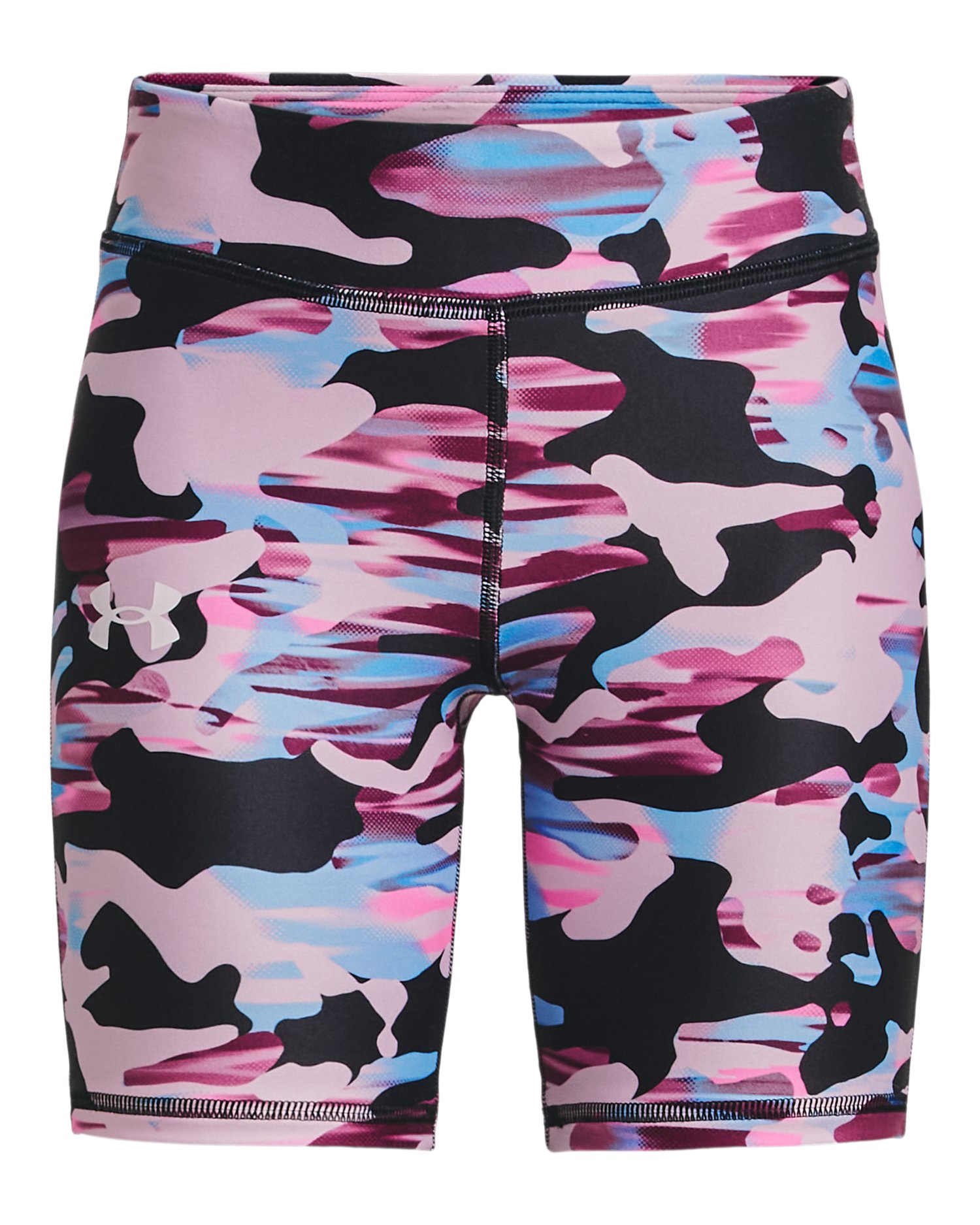 HeatGear Armour AOP Girls' Bike Shorts, custom youth shirt with logo imprint 3