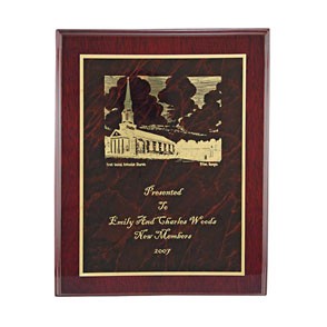 High Gloss Mahogany Plaque (6"x8") 2