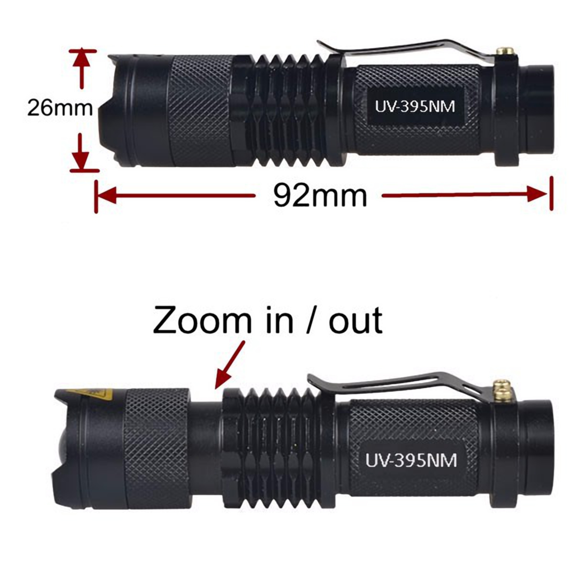 Portable Blacklight UV LED Flashlight 4