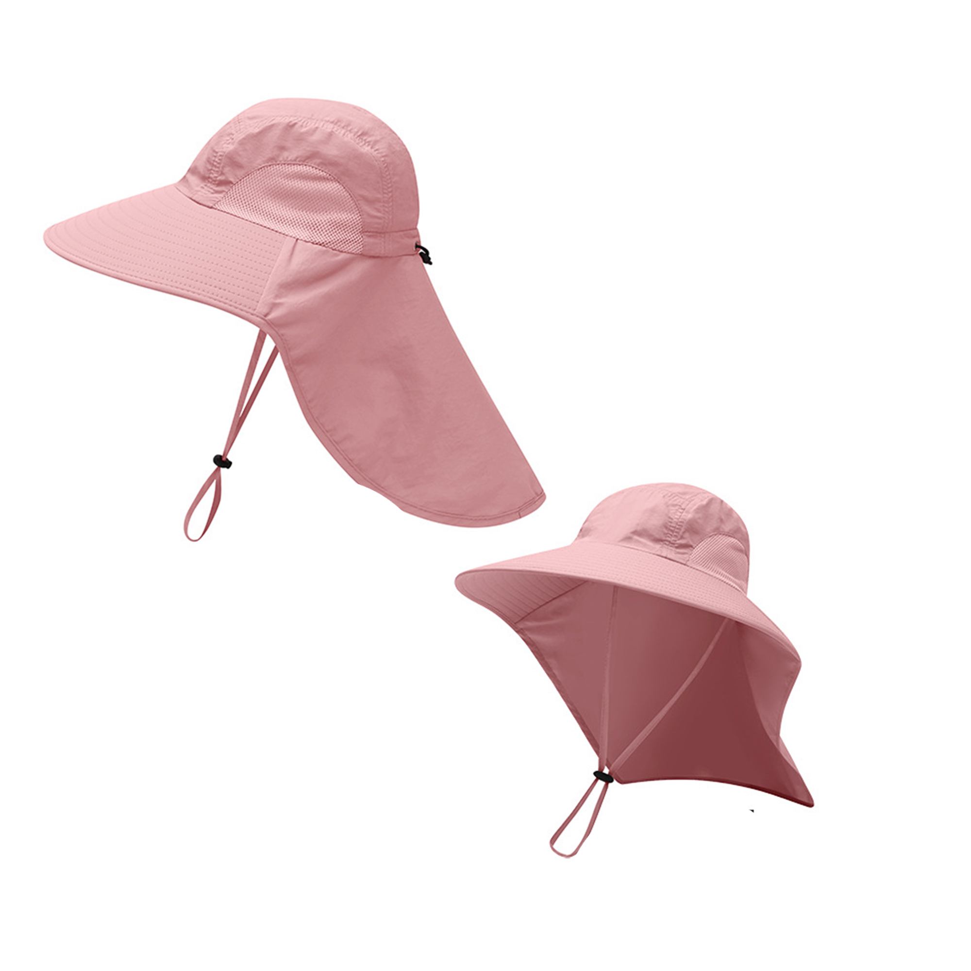 Wide Brim Sun Shield Hat With Neck Flap 5