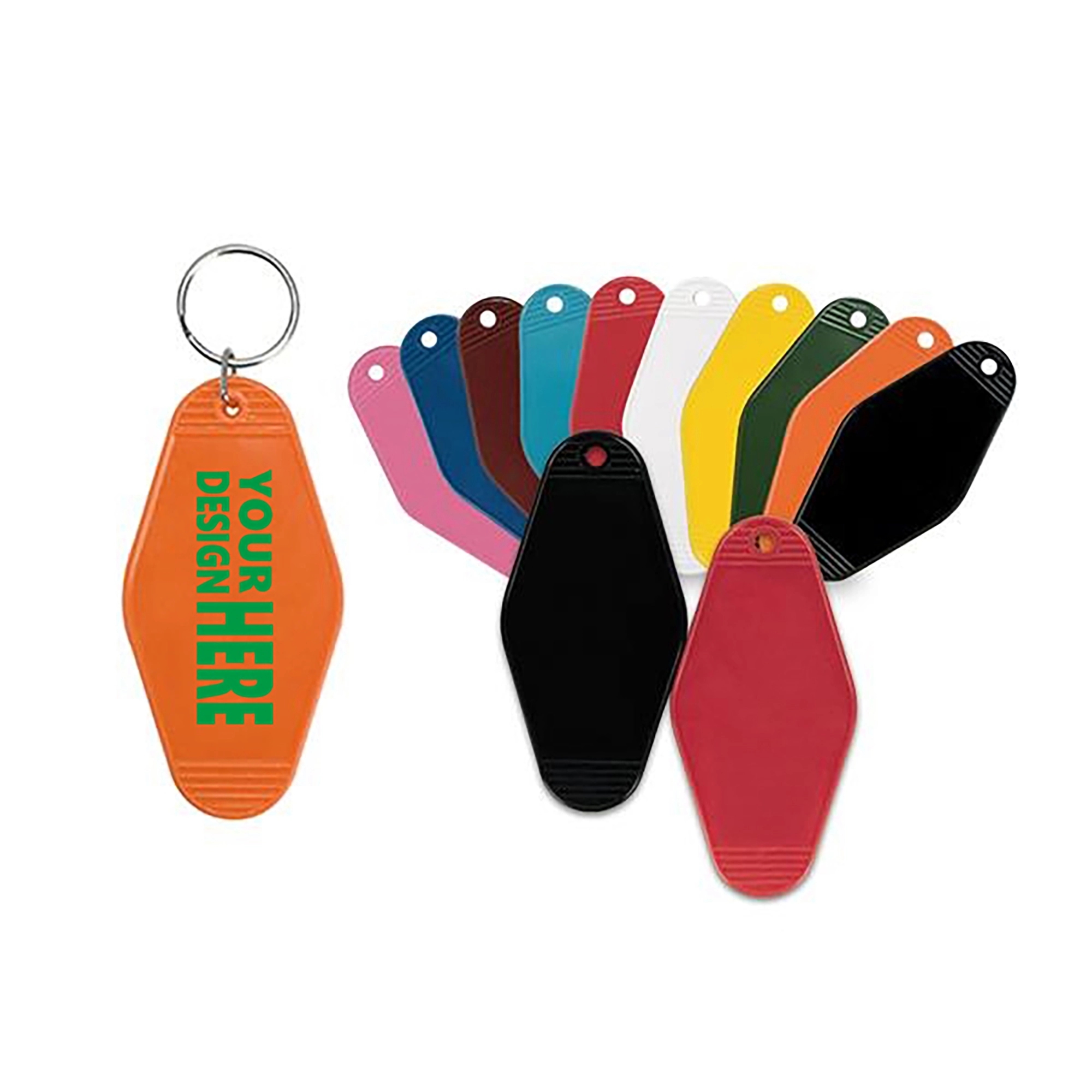 Vintage Plastic Hotel Keychain Motel Key Tag 2