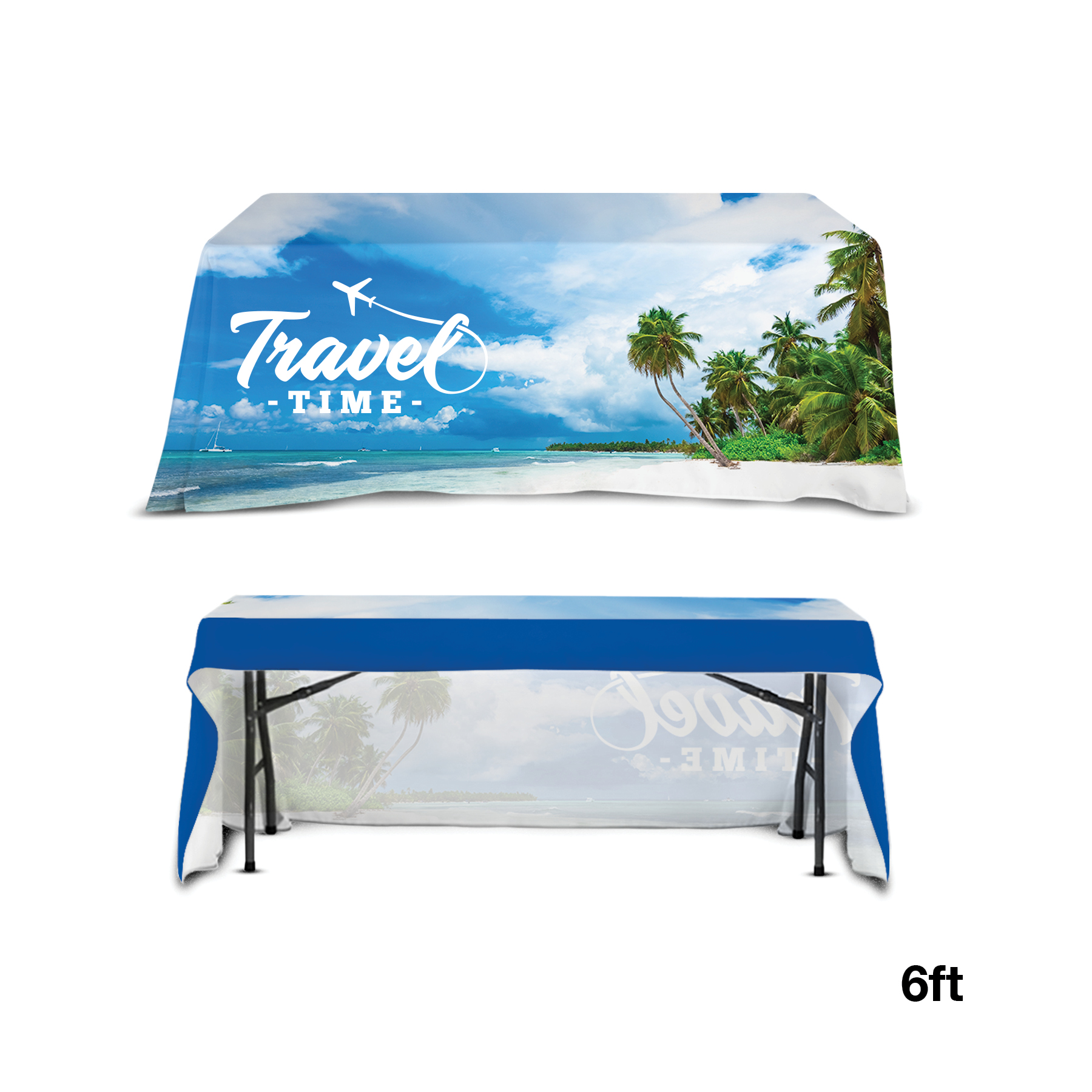 DisplaySplash 6' Open Back Table Throw 4
