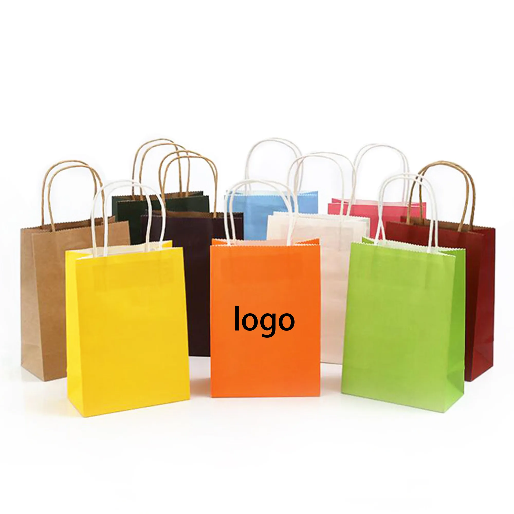 Kraft Paper Bags W Handles 17 Different Senior Color 3