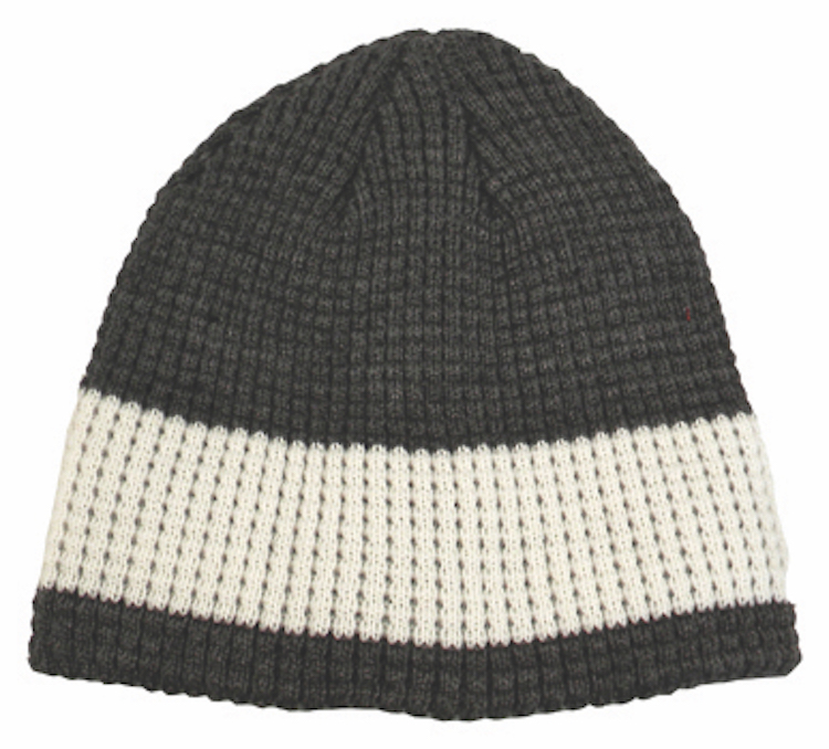 2-Tone Big Bear Wide Stripe Eco Beanie 4