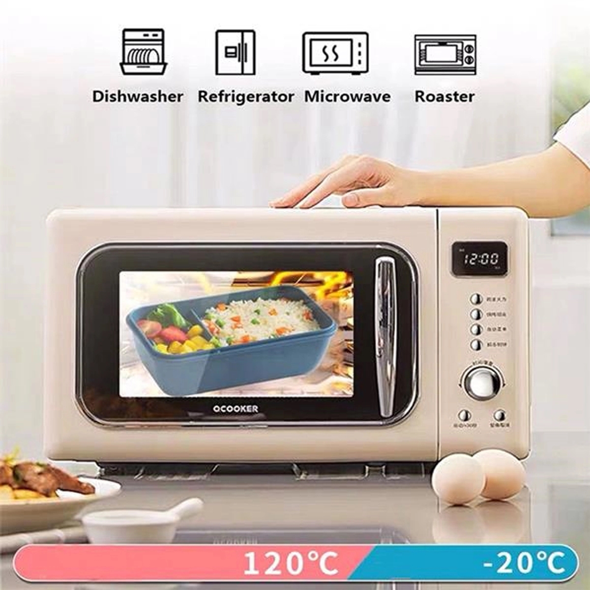 Portable 2 Layer Microwave Lunch Box 5