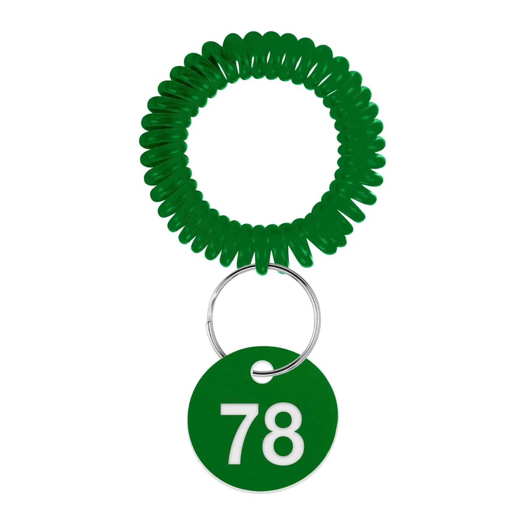 EVA Plastic Spring Wristband with Keychain 2