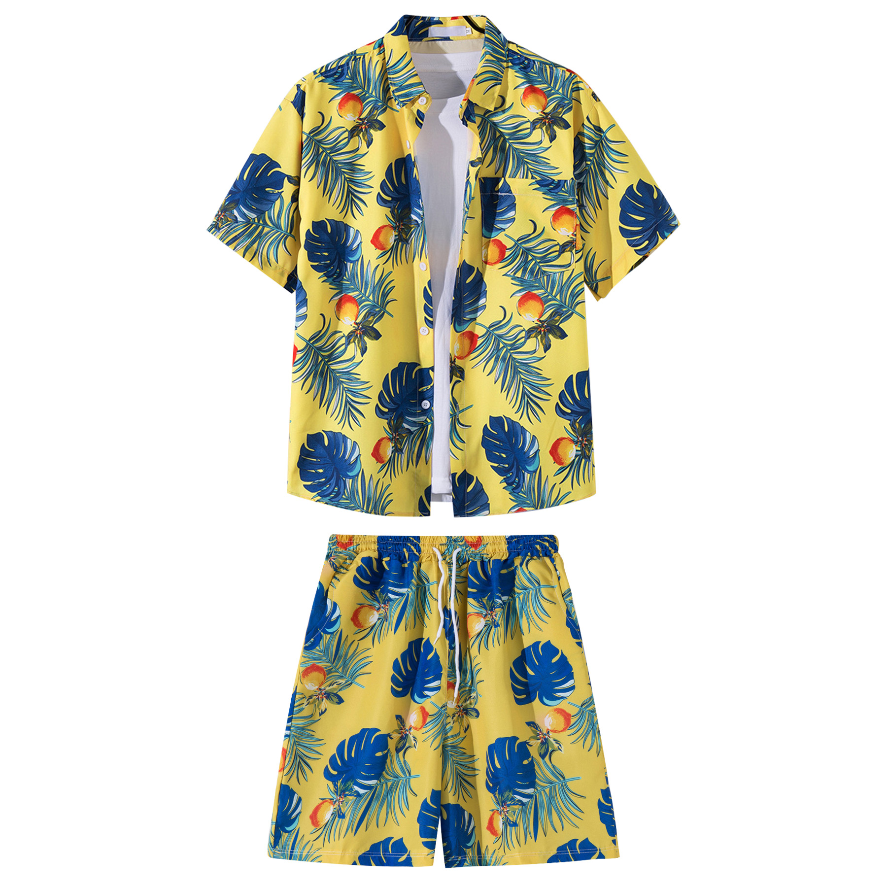 2 Pieces Hawaiian Shirts And Shorts Sets 2