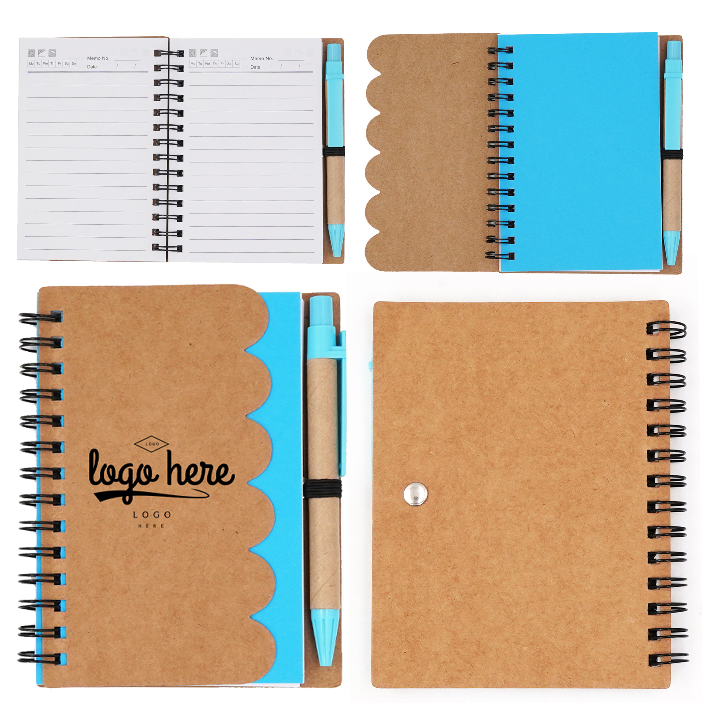 Paper Wavy Stripe Pen Notebook 1