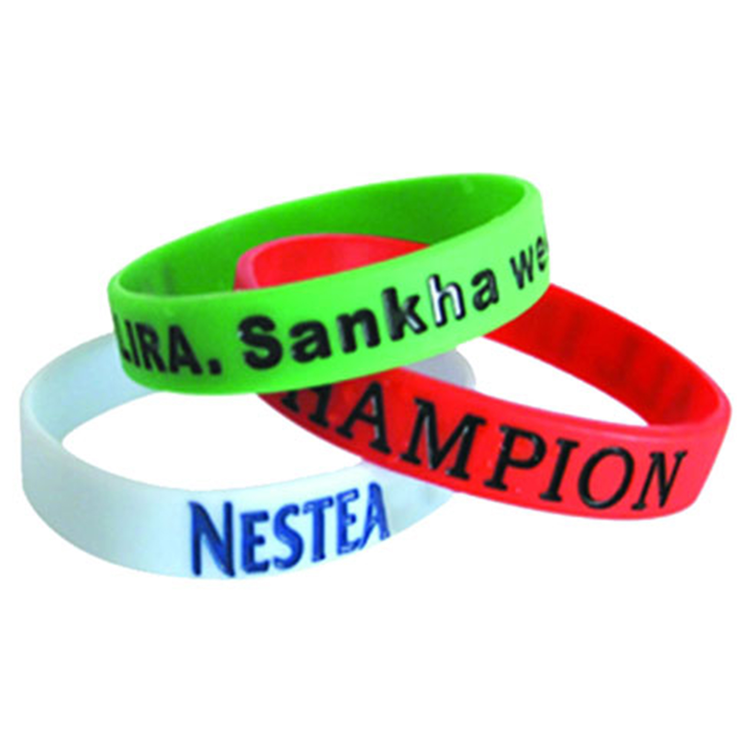Debosseded Color Filled Wristband 4