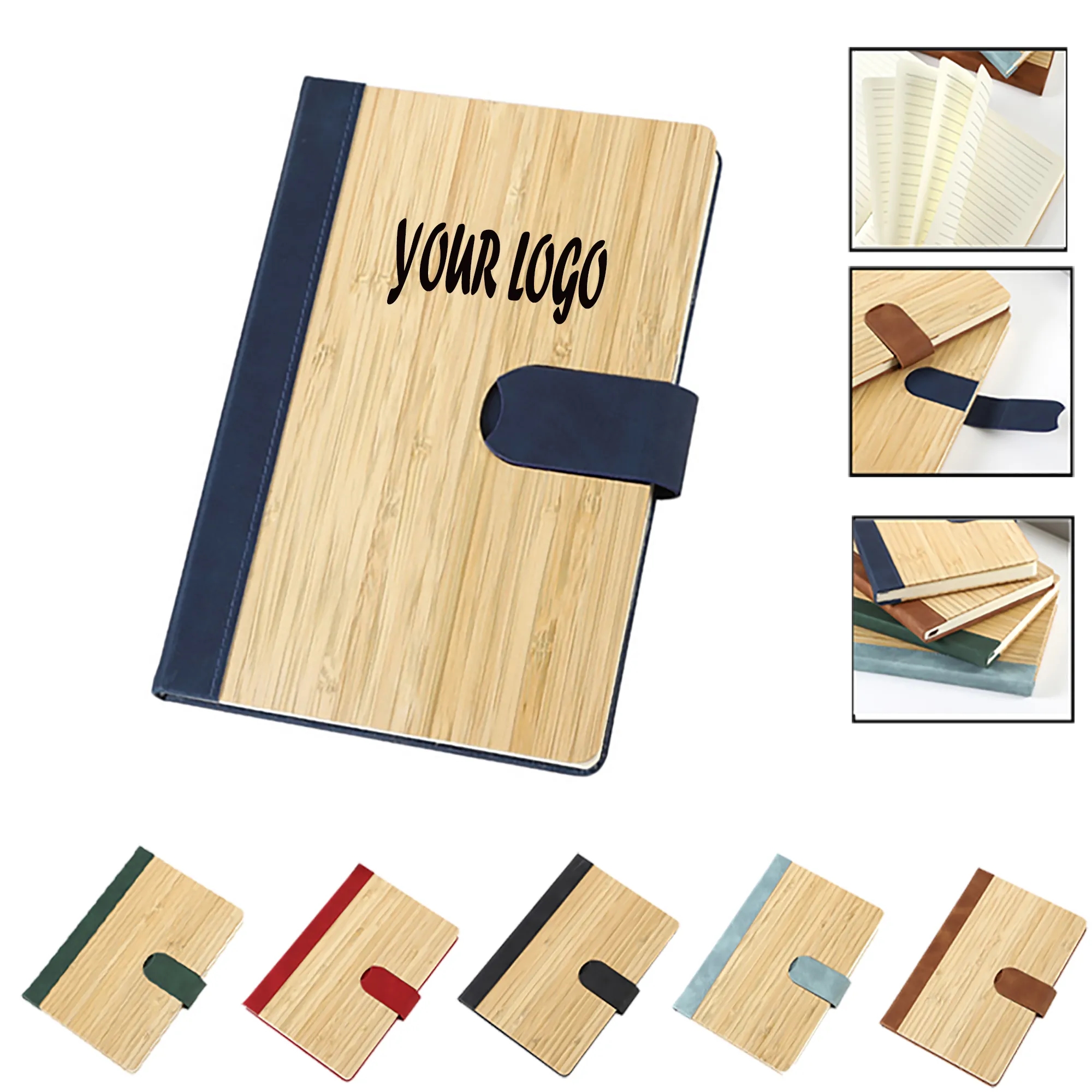 Eco-friendly Bamboo Magnetic Notebook Diary 3