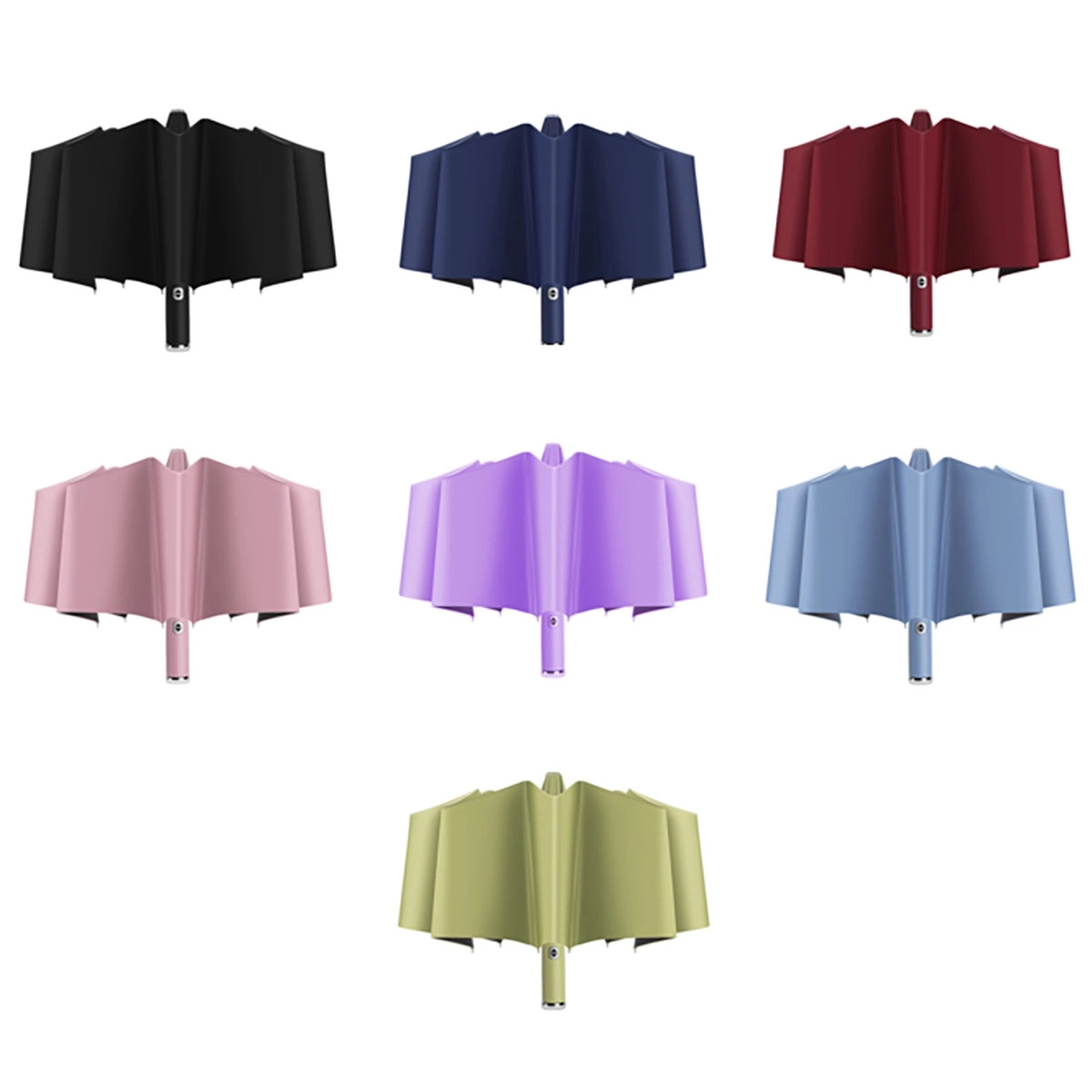 Auto Compact Umbrella With Flashlight 2
