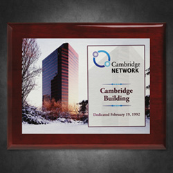 Aberdeen Rosewood Plaque with Sublimated Plate 1