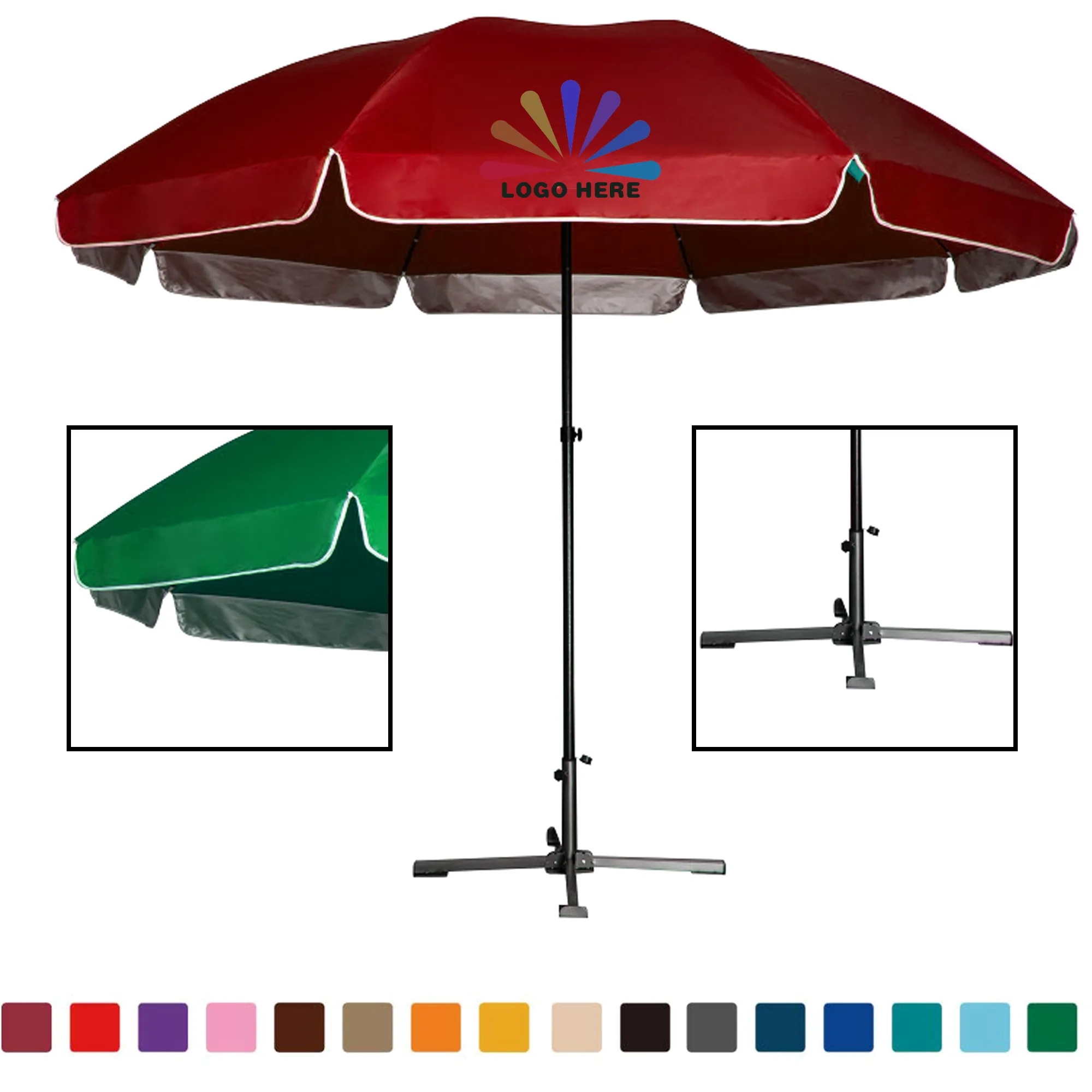 Foldable Frame Advertising Summer Beach Umbrella MOQ1 7