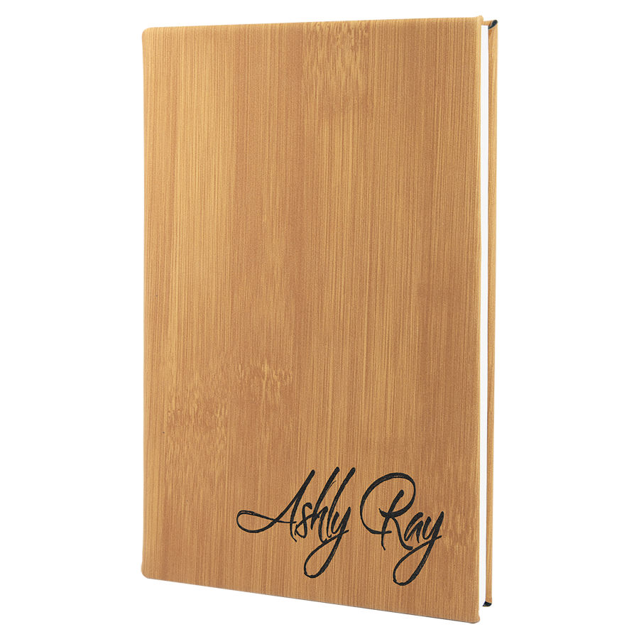 5 1/4" x 8 1/4" Bamboo Leatherette Journal 1