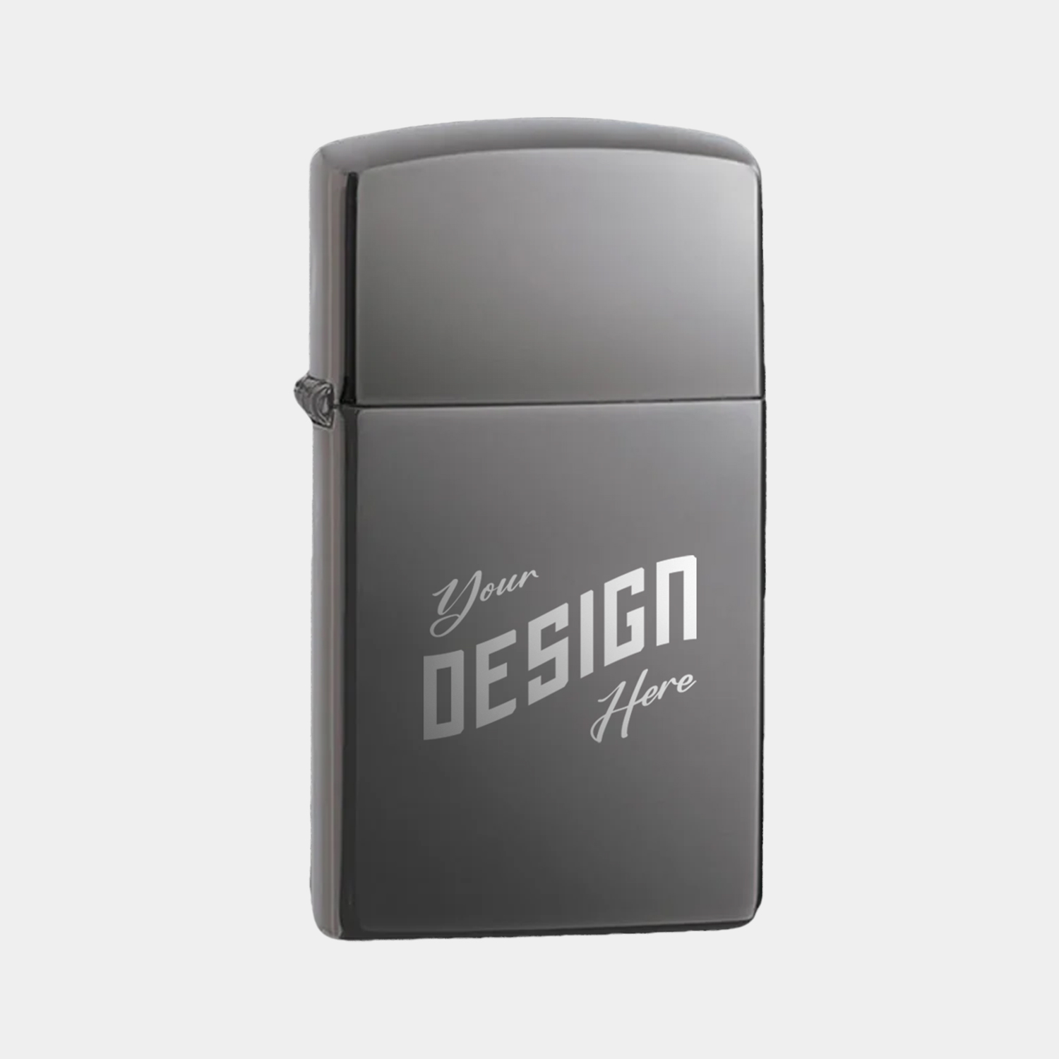 Zippo® USA-Made Slim Black Ice Windproof Lighter 2