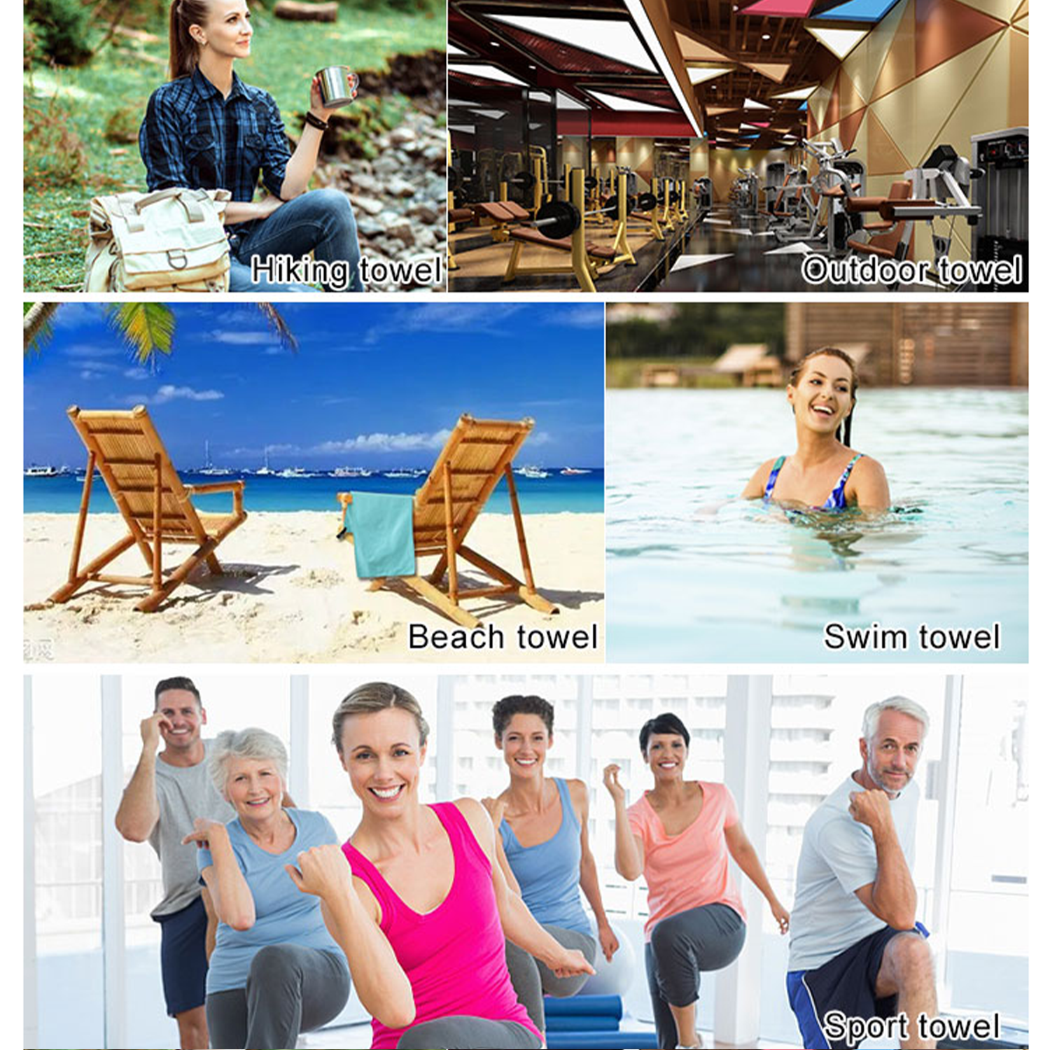 own logo microfiber anti bacterial Quick Dry gym Sport Towel 14