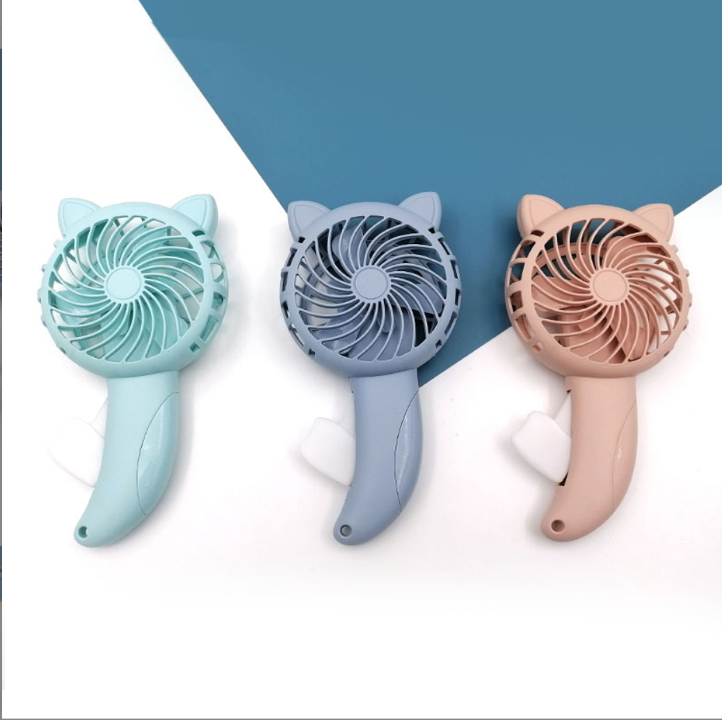 Portable Cat Shape Hand Pressed Fan 1