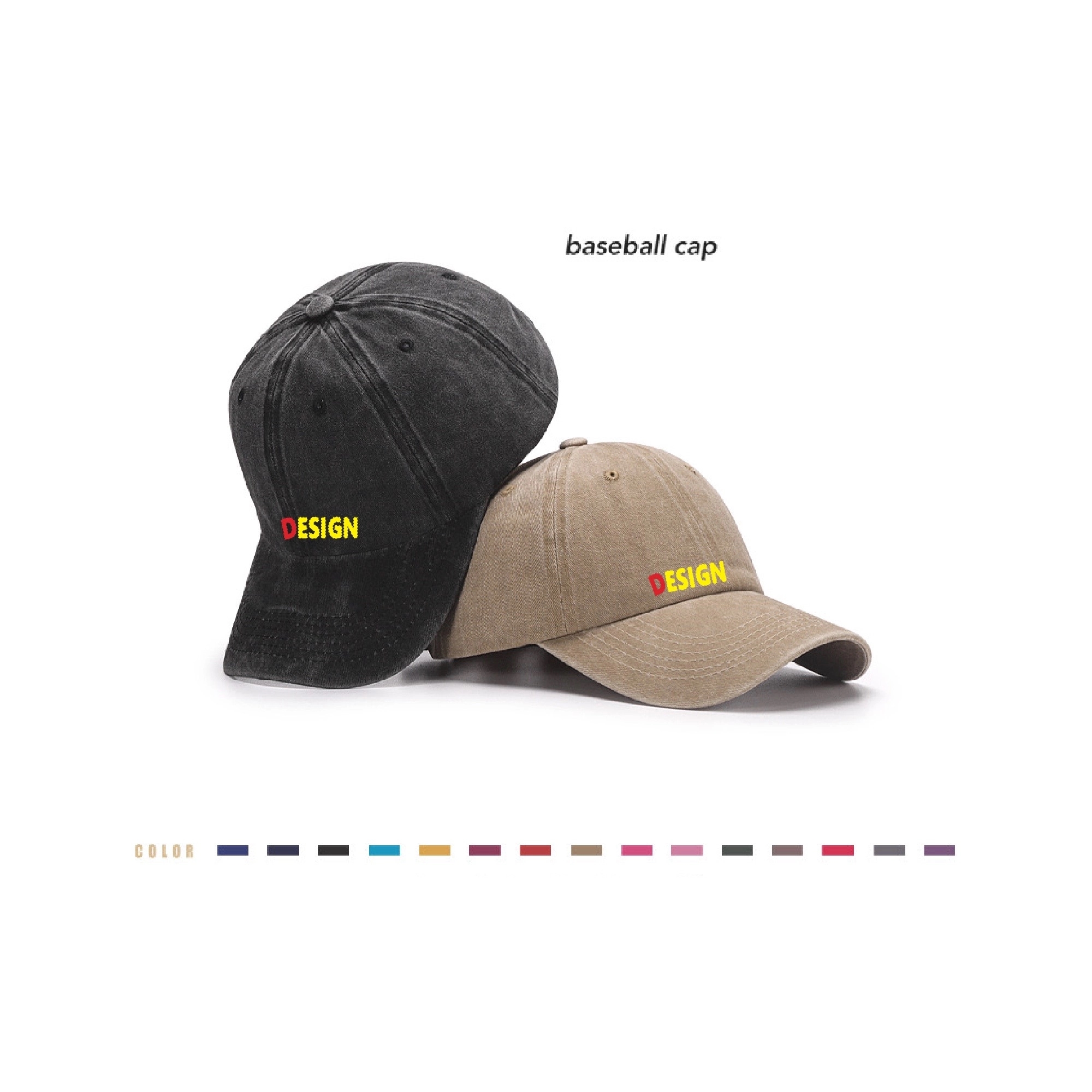 Adjustable Baseball Cap MOQ 50PCS
