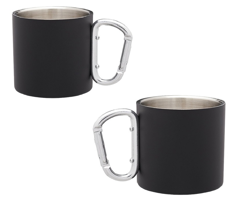 Stainless Steel Mug with Carabiner Handle, 10 oz. 9