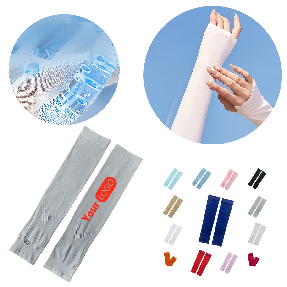 Sun Protection Outdoor Cycling Nylon Arm Sleeves 4