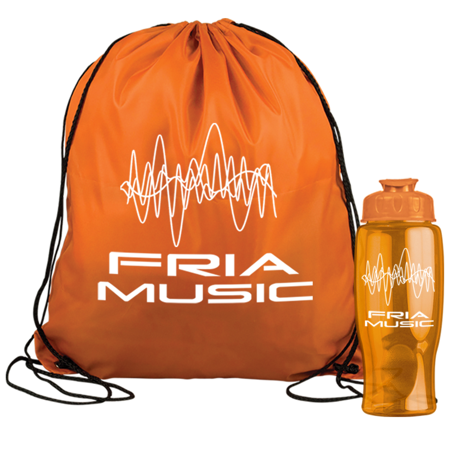 Bottle in a Drawstring Backpack Combo Kit 7