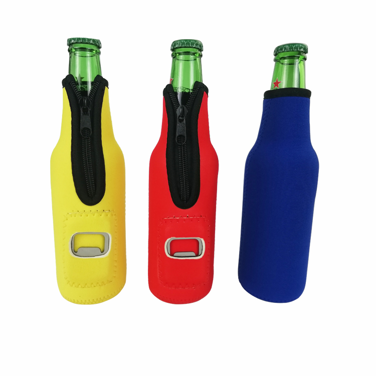 Beer Bottle Can Coolers with Opener, custom koozie with logo imprint 2