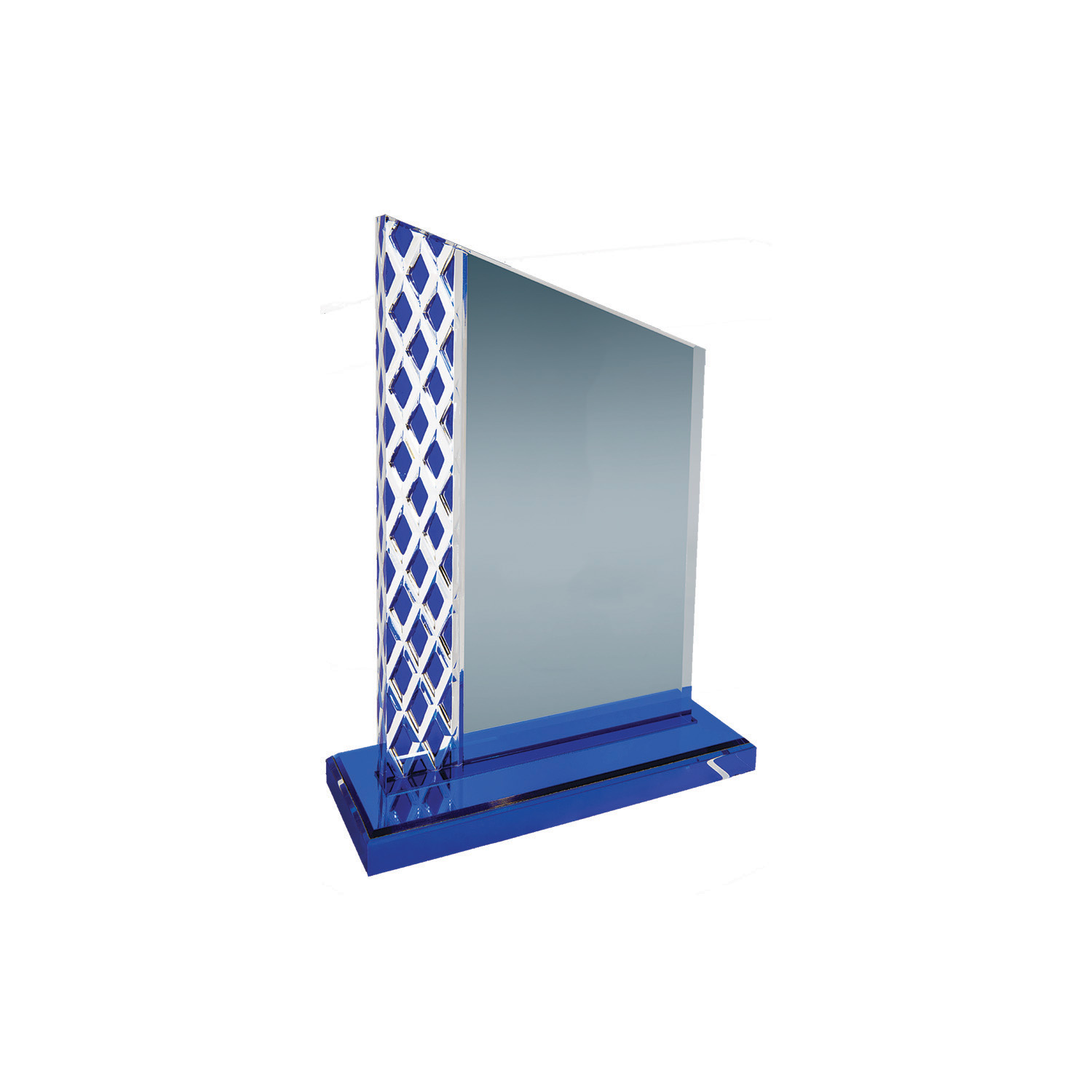 8" Blue Unite Diamond Ice Acrylic Award 4