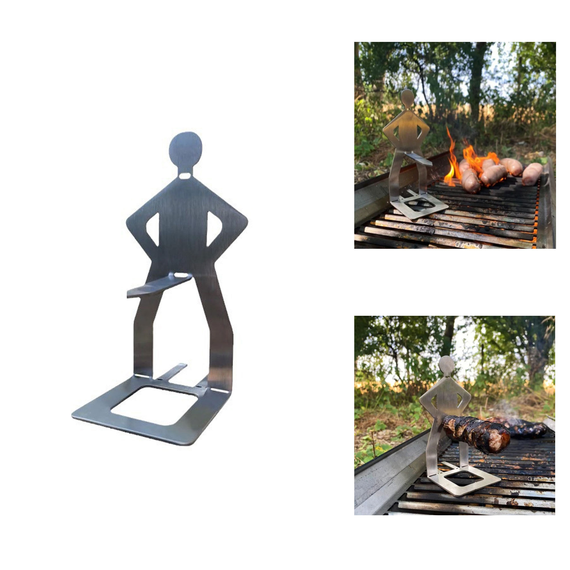 Stainless Steel Hot Dog Bbq Sausage Holder 2