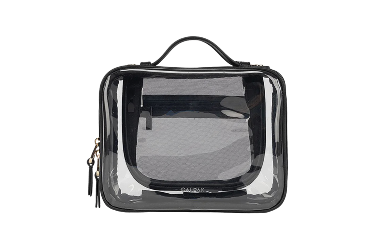 CALPAK Medium Clear Cosmetics Case - Black 1