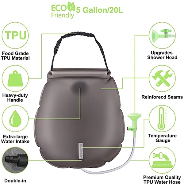 Portable Solar Shower Bag for Camping 8