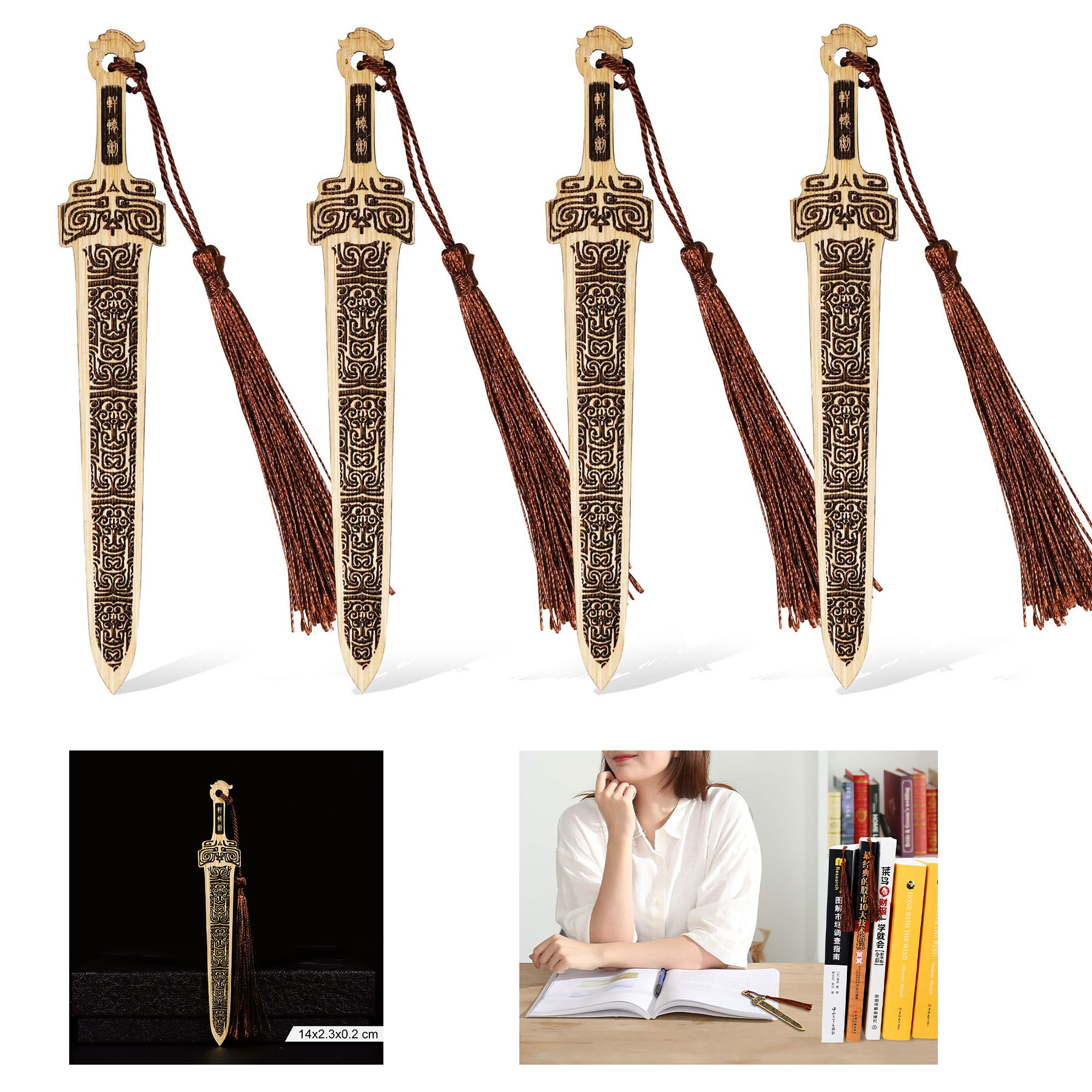 Handmade Natural Bamboo Bookmark 2