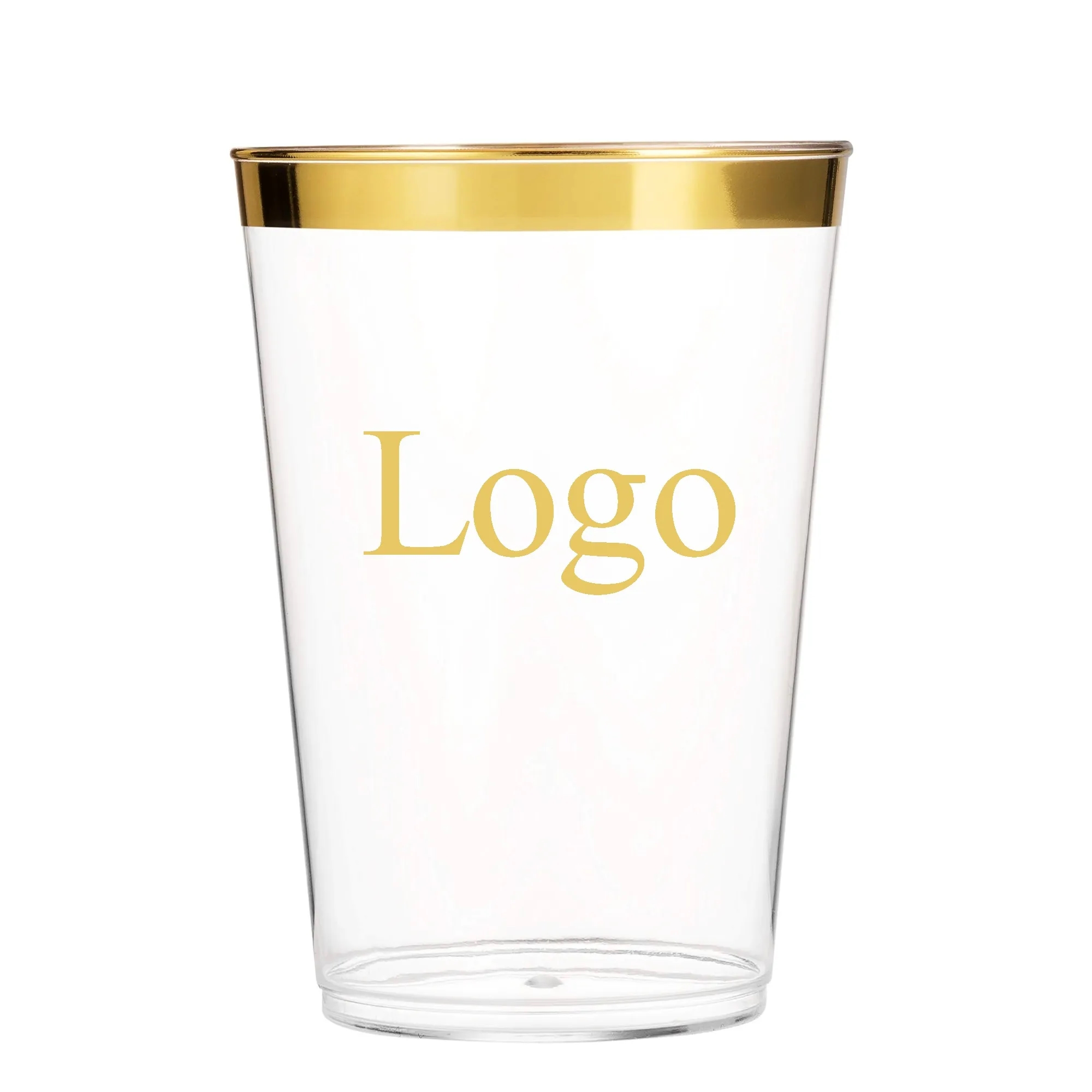 12oz Plastic Cups With Gold Rim 4