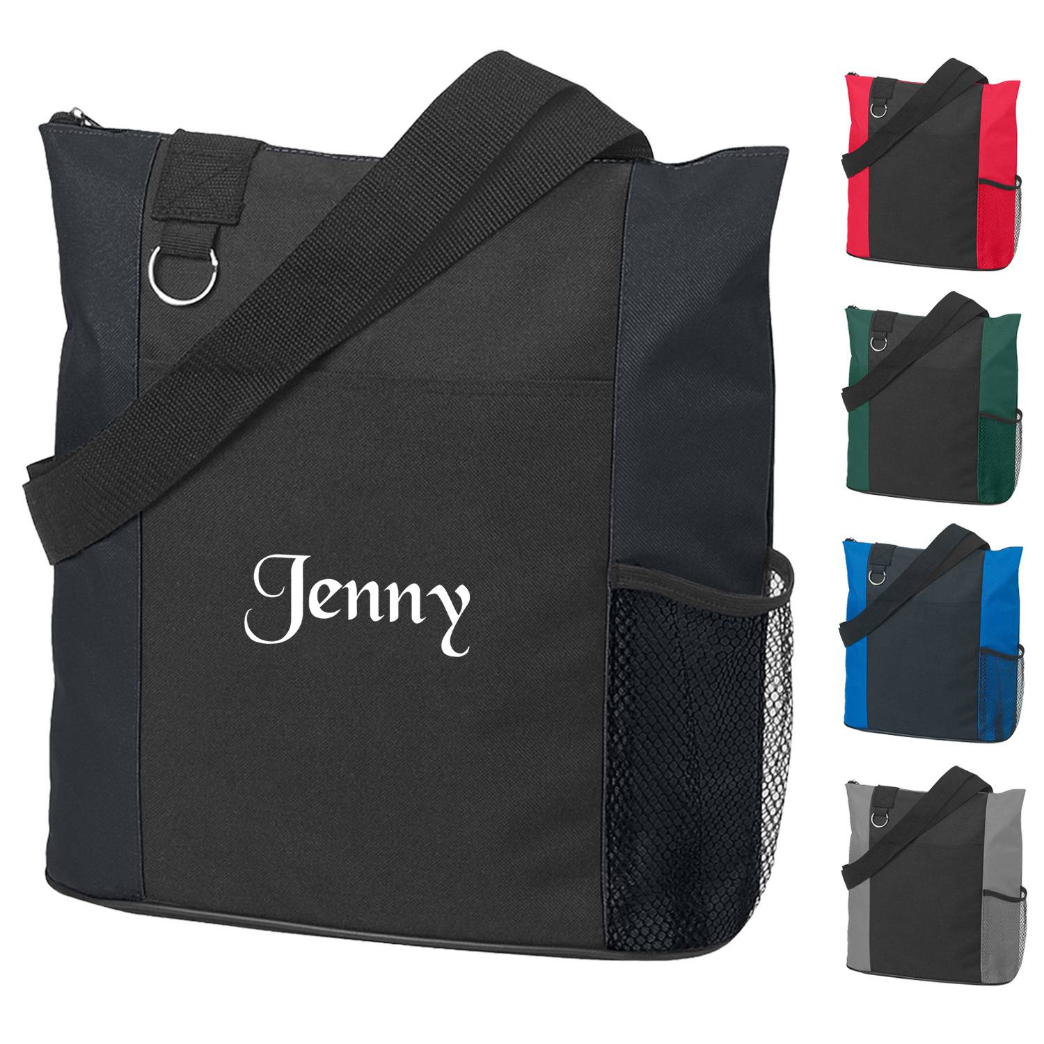 Oxford Zipper Tote Bag, custom tote bag with logo imprint 2