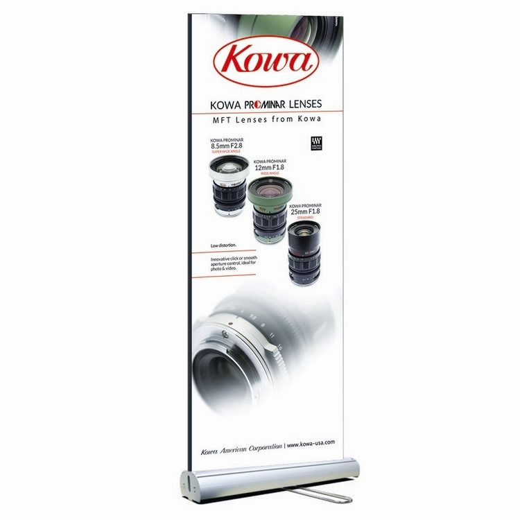 Double-Sided Standard Retractable Banner Stand Kit, Fabric, 33" x 80" 1