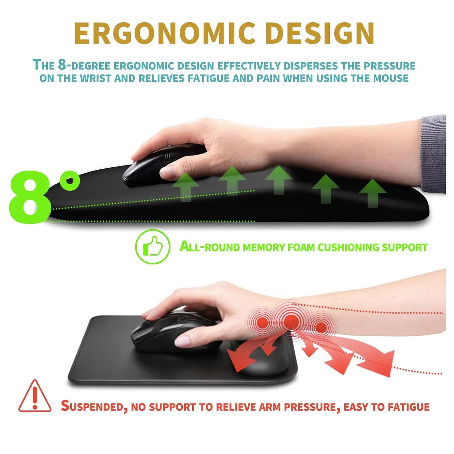 Ergonomic Mouse Pad with Wrist Rest Support 6